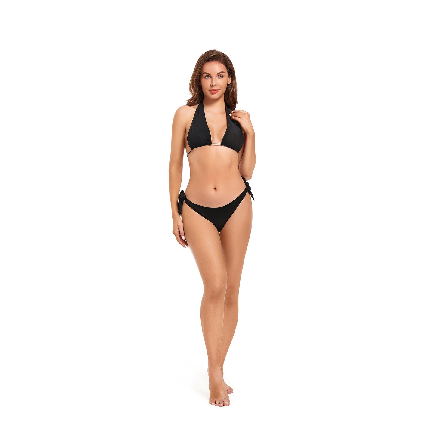 OCEAN FLARE TAN-THROUGH BIKINI SET