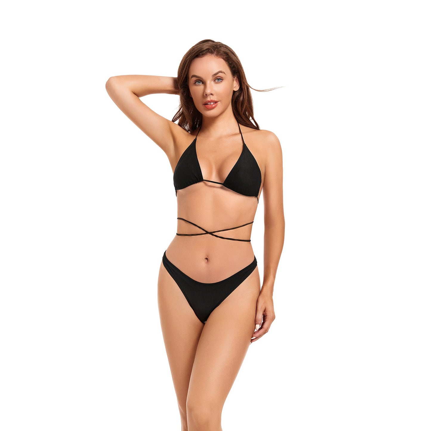 TWIRL WRAP TAN-THROUGH BIKINI SET